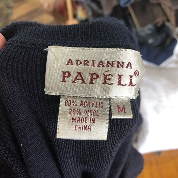 Adrianna Papell Ruffle Wool Blend Wrap Cardigan - M - Picture 9 of 9